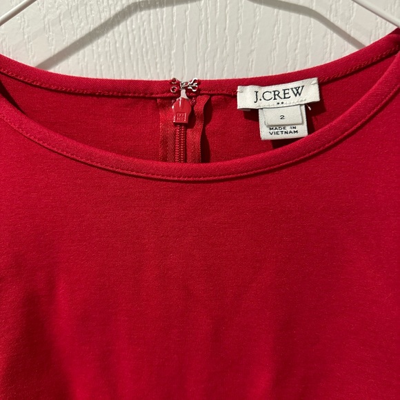 J. Crew Red Long Sleeve Stretch Ponte Knit Sheath Dress - Picture 4 of 8